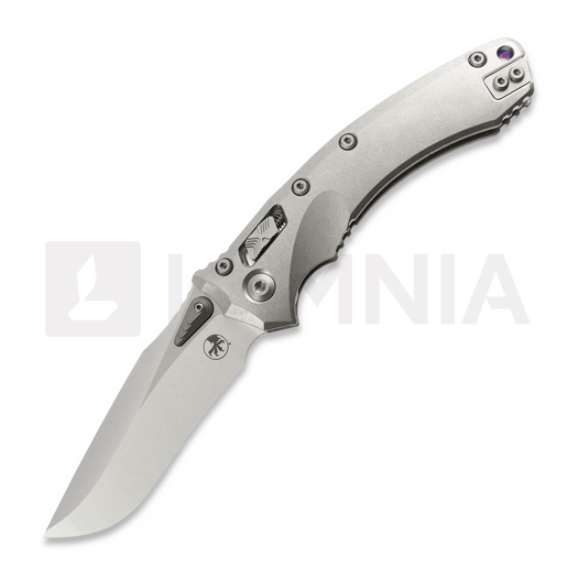 Microtech Amphibian Ram-Lok 접이식 나이프, Flat Titanium, stonewashed 1137RL-10MS3