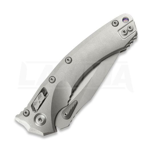 Microtech Amphibian Ram-Lok k&auml;&auml;nt&ouml;veitsi, Flat Titanium, stonewashed 1137RL-10MS3