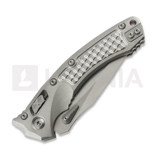 Microtech Amphibian Ram-Lok k&auml;&auml;nt&ouml;veitsi, Frag Titanium, stonewashed 137RL-10FRMS3