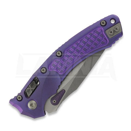 Microtech Amphibian Ram-Lok foldekniv, Purple Haze Ano Frag, Stonewash 137RL-10FRMS5