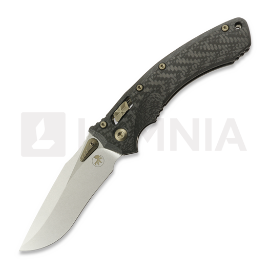 Microtech Amphibian Ram-Lok Stonewash Slab Carbon Fiber 접이식 나이프 137RL-10MS12