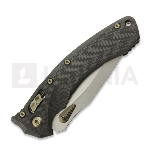 Microtech Amphibian Ram-Lok Stonewash Slab Carbon Fiber kääntöveitsi 137RL-10MS12