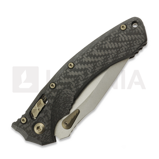 Microtech Amphibian Ram-Lok Stonewash Slab Carbon Fiber 접이식 나이프 137RL-10MS12