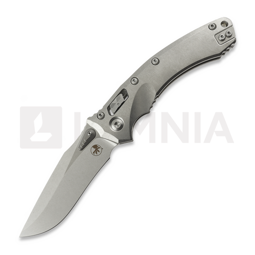 Складной нож Microtech Amphibian Ram-Lok Stonewash Slab Titanium, bronze accents 137RL-10MS1