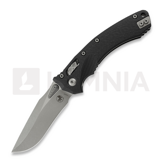 Microtech Amphibian Stonewash sulankstomas peilis, Fluted G10 Black 137RL-10FLGTBK