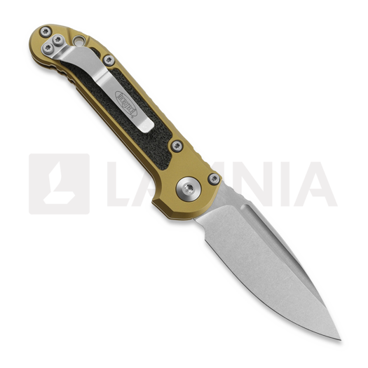 Microtech Auto LUDT Gen III Clip Point Stonewash Tan folding knife 1135-10TA