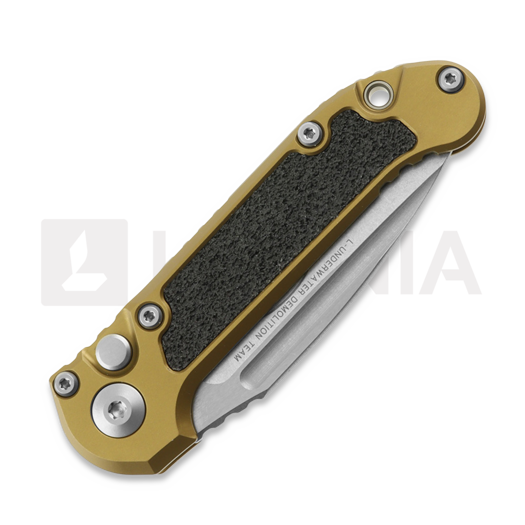 Microtech Auto LUDT Gen III Clip Point Stonewash Tan folding knife 1135-10TA