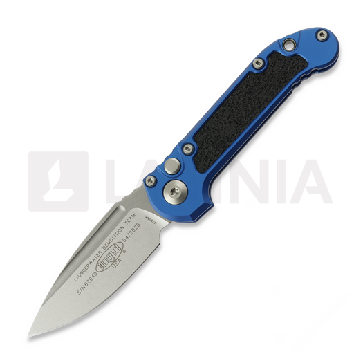 Microtech Auto LUDT Gen III S/E Blue Aluminum összecsukható kés, Stonewash 1135-10BL