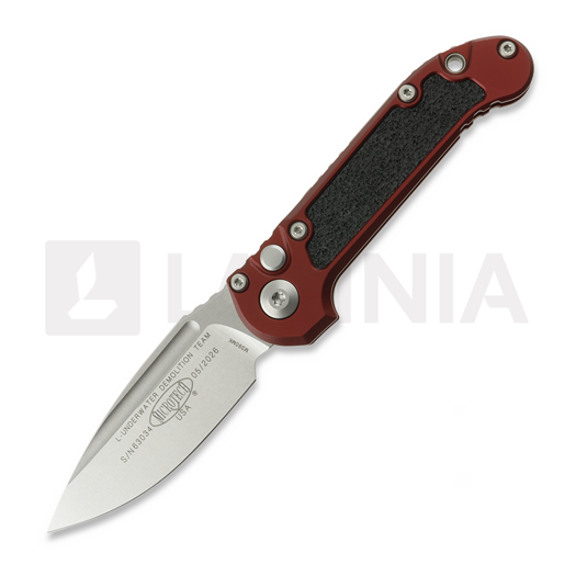 Microtech Auto LUDT Gen III S/E Merlot Aluminum 折叠刀, Stonewash 1135-10MR