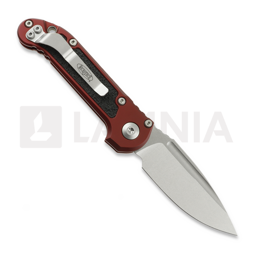 Microtech Auto LUDT Gen III S/E Merlot Aluminum 折り畳みナイフ, Stonewash 1135-10MR