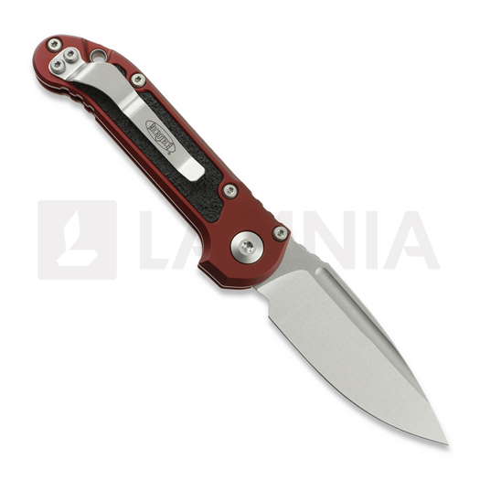 Microtech Auto LUDT Gen III S/E Merlot Aluminum 折り畳みナイフ, Stonewash 1135-10MR