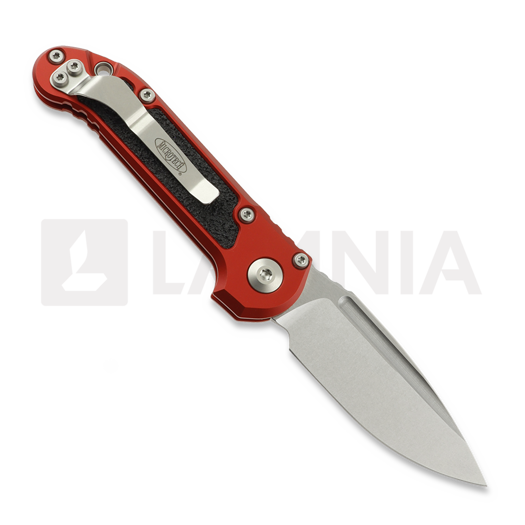 Microtech Auto LUDT Gen III S/E Red Aluminum 折り畳みナイフ, Stonewash 1135-10RD