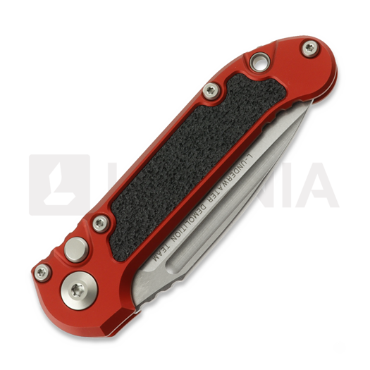Microtech Auto LUDT Gen III S/E Red Aluminum 折り畳みナイフ, Stonewash 1135-10RD