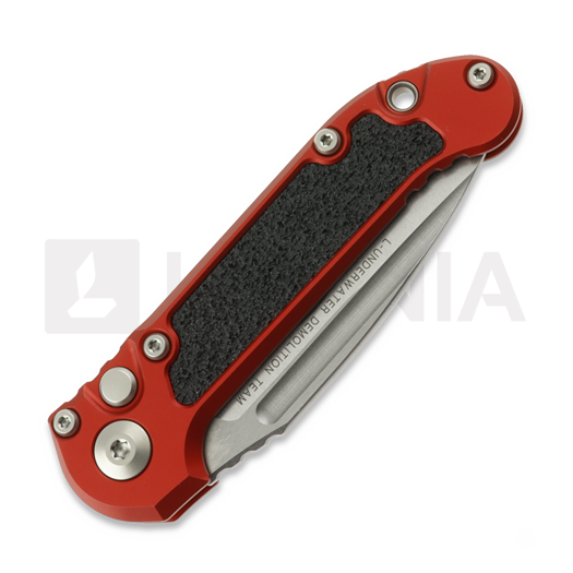 Microtech Auto LUDT Gen III S/E Red Aluminum סכין מתקפלת, Stonewash 1135-10RD
