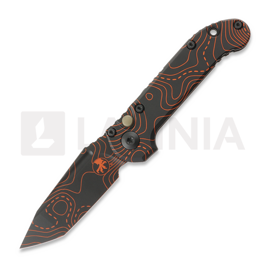 Microtech Auto LUDT Gen III Signature Series Topo Black Orange 접이식 나이프 1136S-1TPBKORCS