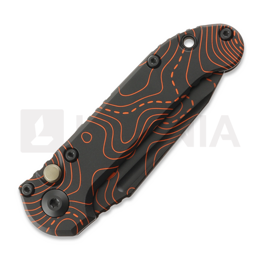Microtech Auto LUDT Gen III Signature Series Topo Black Orange 折叠刀 1136S-1TPBKORCS