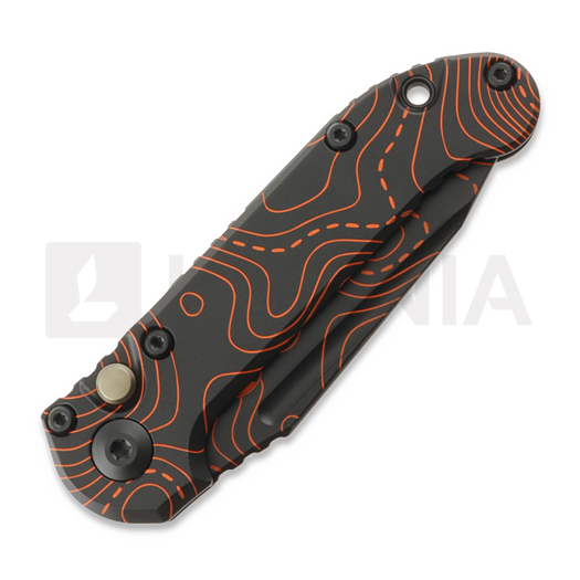 Microtech Auto LUDT Gen III Signature Series Topo Black Orange 折叠刀 1136S-1TPBKORCS