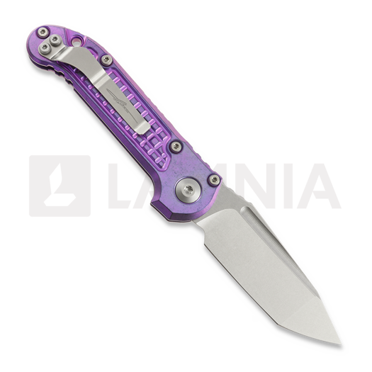Microtech Auto LUDT Gen III Tanto Purple Haze Frag Titanium folding knife 1136-10FRMS5