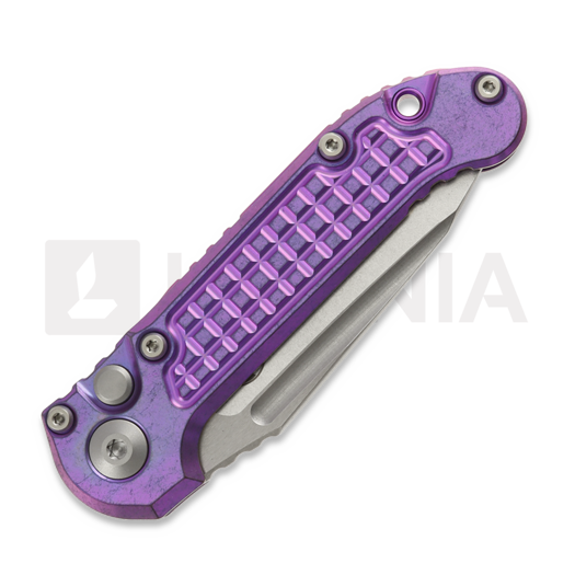 Microtech Auto LUDT Gen III Tanto Purple Haze Frag Titanium folding knife 1136-10FRMS5