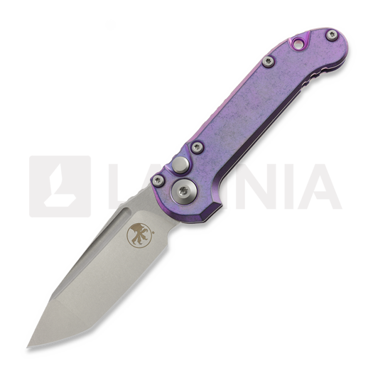 Microtech Auto LUDT Gen III Tanto Purple Haze Slab Titanium folding knife 1136-10MS9