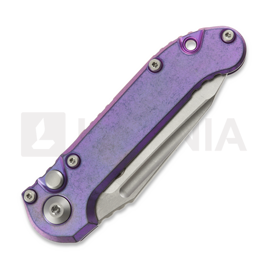 Microtech Auto LUDT Gen III Tanto Purple Haze Slab Titanium folding knife 1136-10MS9