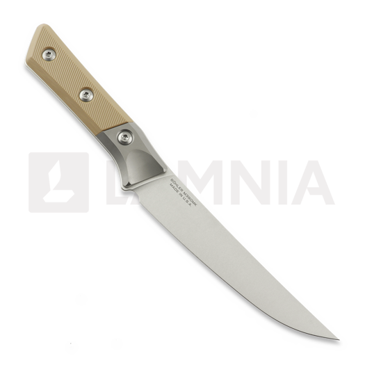 Microtech Boning Knife 6" Bolstered - Stonewash - Coyote G10 주방용 칼 3100B-10CE