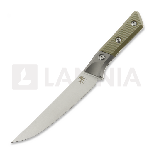Cuchillo de cocina Microtech Boning Knife 6" Bolstered - Stonewash - OD Green G10 3100B-10OD