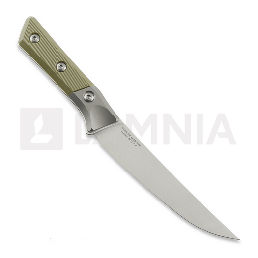 Microtech Boning Knife 6" Bolstered - Stonewash - OD Green G10 주방용 칼 3100B-10OD