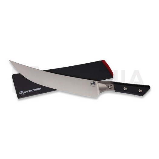 Virtuves nazis Microtech Butcher - Stonewash - G10, melns 3800B-10BK