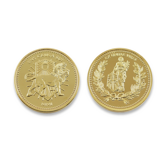 Microtech Custom Continental Coin 24K Gold Embellished 502-MCK