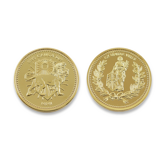 Microtech Custom Continental Coin 24K Gold Embellished 502-MCK