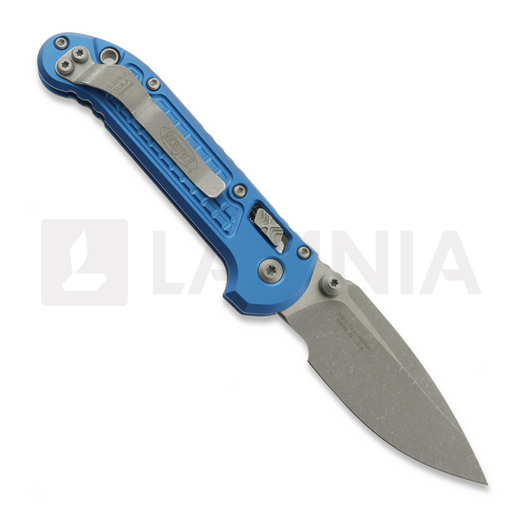 Microtech LUDT RAM-LOK S/E Apocalyptic Standard Frag Aluminum Blue סכין מתקפלת 1135RL-10APFRBL