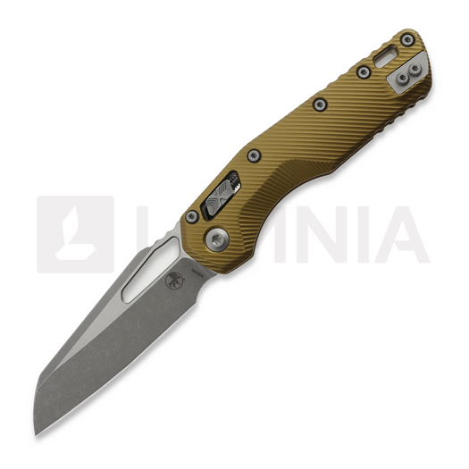 Microtech MSI Apocalyptic Finish sulankstomas peilis, Standard, Fluted Aluminum, tan 210-10APFLTA