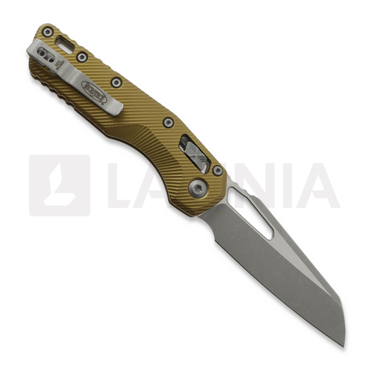 Microtech MSI Apocalyptic Finish folding knife, Standard, Fluted Aluminum, tan 210-10APFLTA