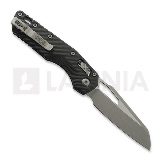 Microtech MSI Apocalyptic Finish sulankstomas peilis, Standard, Fluted G-10 black 210-10APFLGTBK