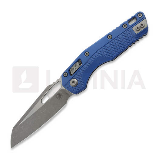 Couteau pliant Microtech MSI Apocalyptic Finish, Standard, Tri-Grip handle, blue 210T-10APPMCBL