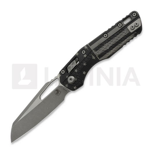 Складной нож Microtech MSI Apocalyptic Finish, Standard, Tri-Grip handle, flag 210T-10APPMFLAG