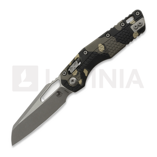 Microtech MSI Apocalyptic Finish 접이식 나이프, Standard, Tri-Grip handle, tactical camo 210T-10APPMTC