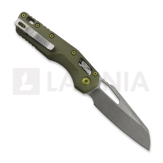 Microtech MSI Apocalyptic foldekniv, Fluted Distressed Grenade Green 210-10FLDGG-U25