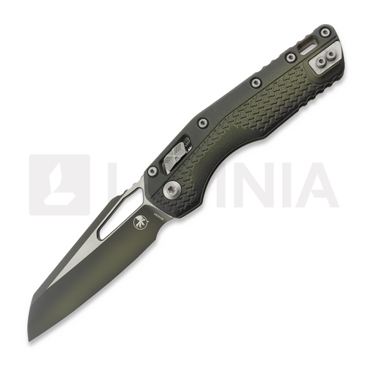 Microtech MSI Bazooka green cerakote sulankstomas peilis, Tri-Grip handle, bazooka green 210T-1PMFBO