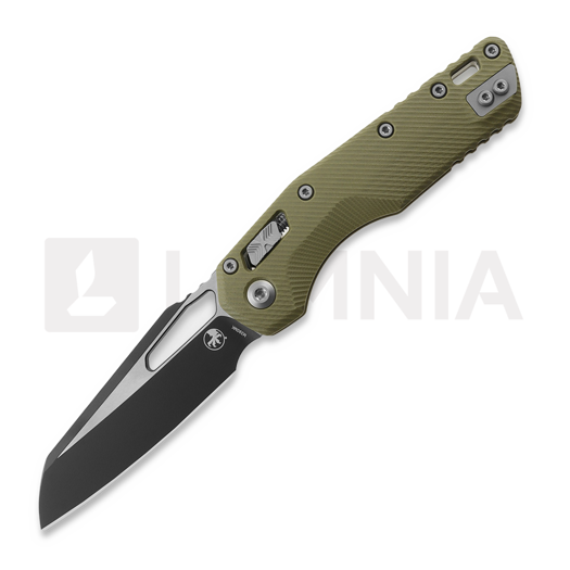 Microtech MSI Black 접이식 나이프, Standard, Fluted G-10 od green 210-1FLGTOD
