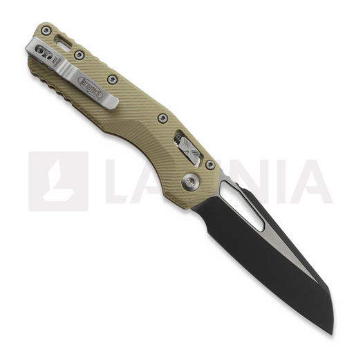 Microtech MSI Black 折叠刀, Standard, Fluted G-10 tan 210-1FLGTTA