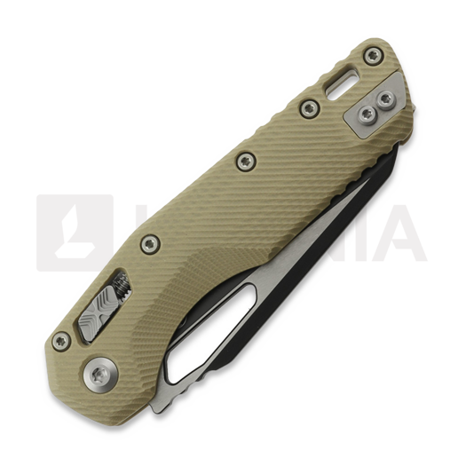 Microtech MSI Black 折り畳みナイフ, Standard, Fluted G-10 tan 210-1FLGTTA