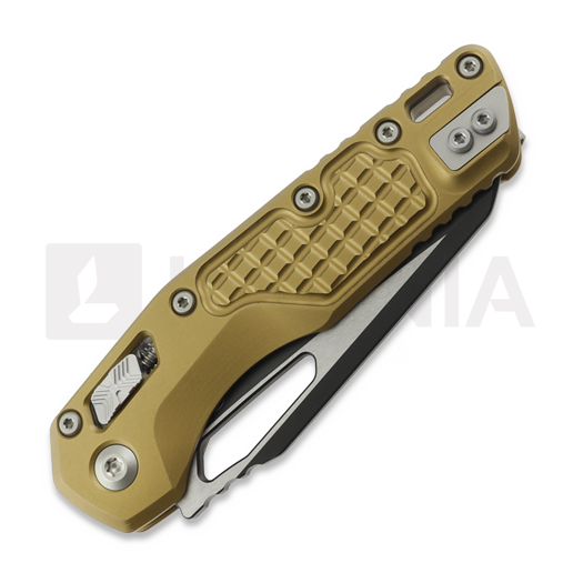 Microtech MSI Black 折り畳みナイフ, Standard, Red Tan Aluminum 210-1FRTA