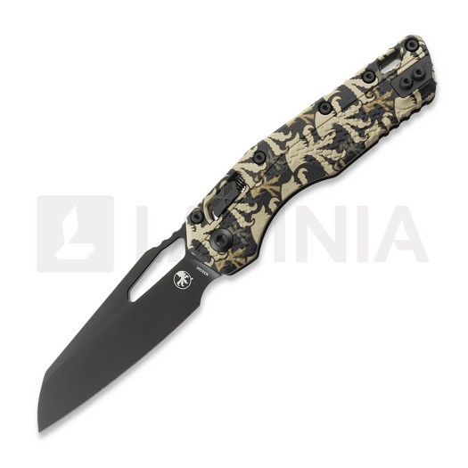 Microtech MSI Black 접이식 나이프, Tri-Grip handle, claw burst camo 210T-1PMCWC-Z4