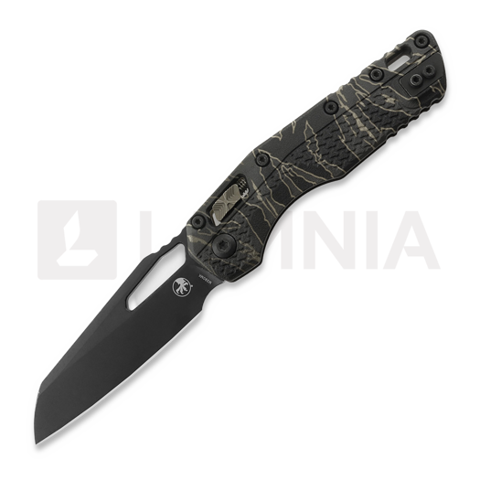 Microtech MSI Bronzed Apocalyptic finish folding knife, Standard, Tri-Grip handle, Tiger stripe camo 210T-1APPMTSC-V4W2