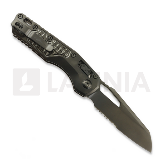 Microtech MSI DLC Stonewash Frag Pattern kääntöveitsi, combo terä 210-2DLCTFRMS1