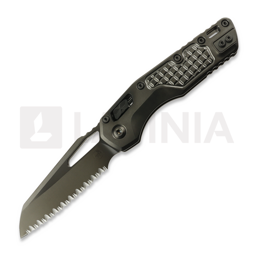 Сгъваем нож Microtech MSI DLC Stonewash Frag Pattern, full serrated 210-3DLCTFRMS1