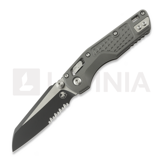 Microtech MSI Mini Black Frag Aluminum Natural Clear foldekniv, taggete 210M-2FRNC