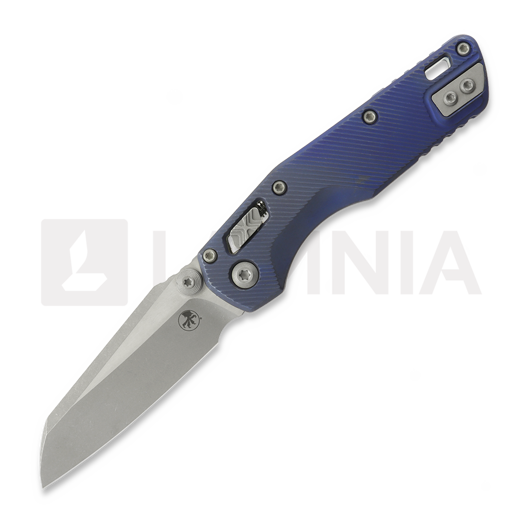 Liigendnuga Microtech MSI Mini Ram-Lok Apocalyptic Antique Blue Fluted Titanium, blue accent 210M-10APFLMS2